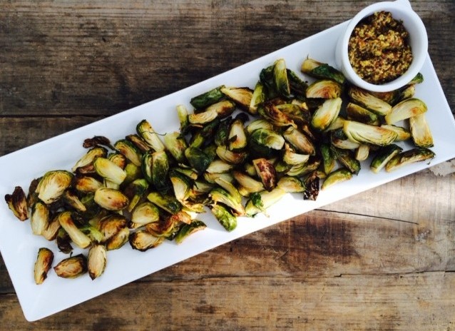roasted brussels sprouts with mustard