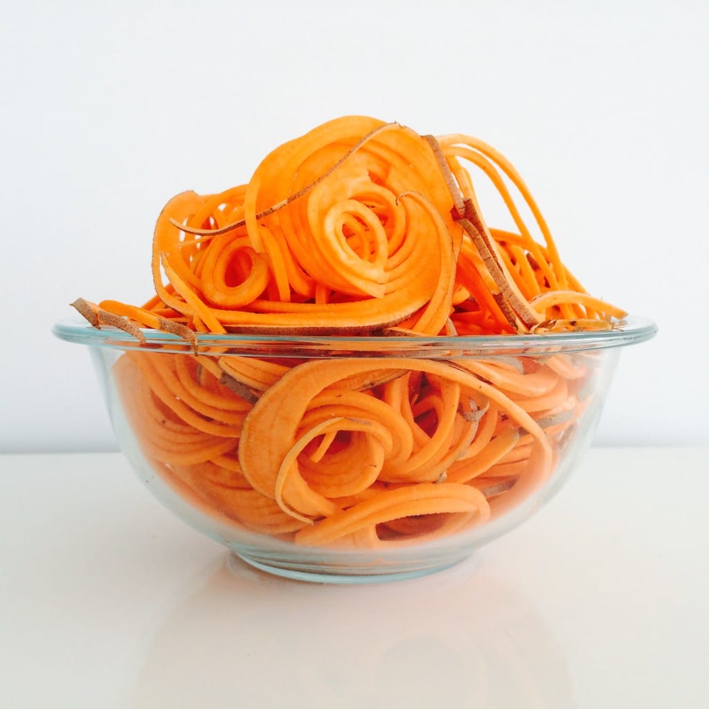 spiralized sweet potato 