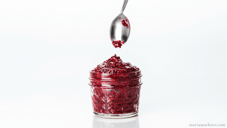 raspberry chia seed jam