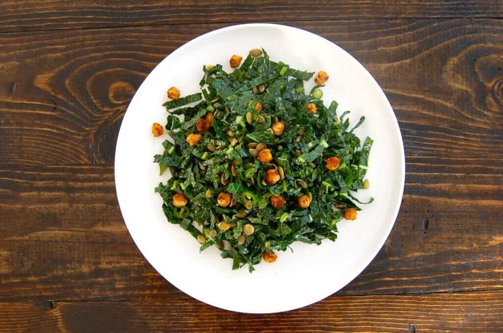 kale serrano chile mint salad