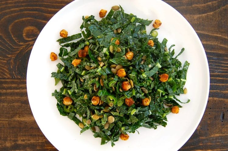 kale serrano mint salad