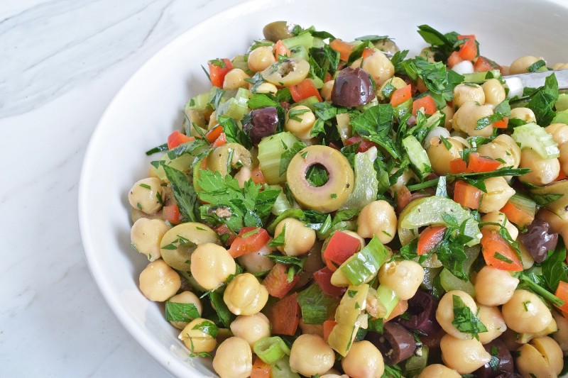 Healthy 4th Of July Recipes: Chickpea Olive Salad