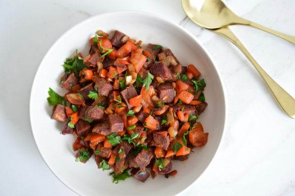 Quick Purple Sweet Potato Hash Maria Marlowe 3
