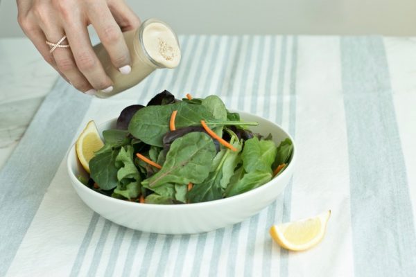 Lemon Tahini Dressing Maria MArlowe Lemon tahini salad dressing recipe