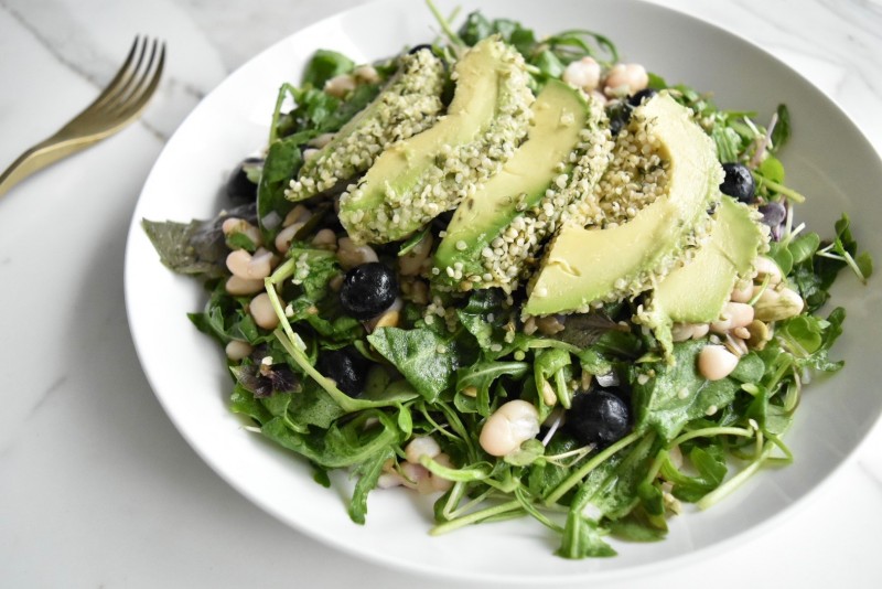 Spicy Blueberry Arugula Salad