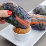 Veggie Spring Roll with Almond Butter Dipping Sauce