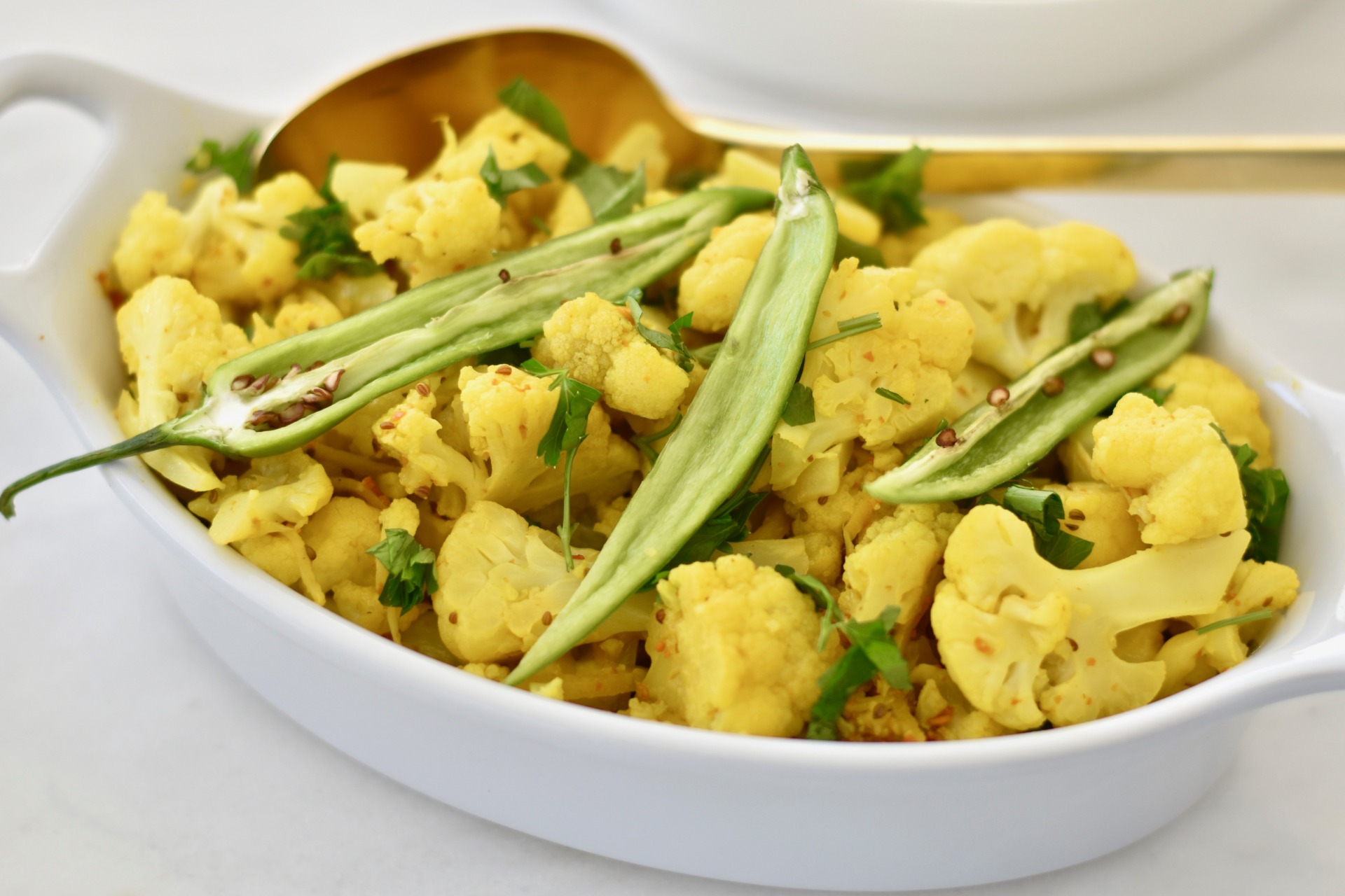 Golden Ginger Cauliflower - Maria Marlowe